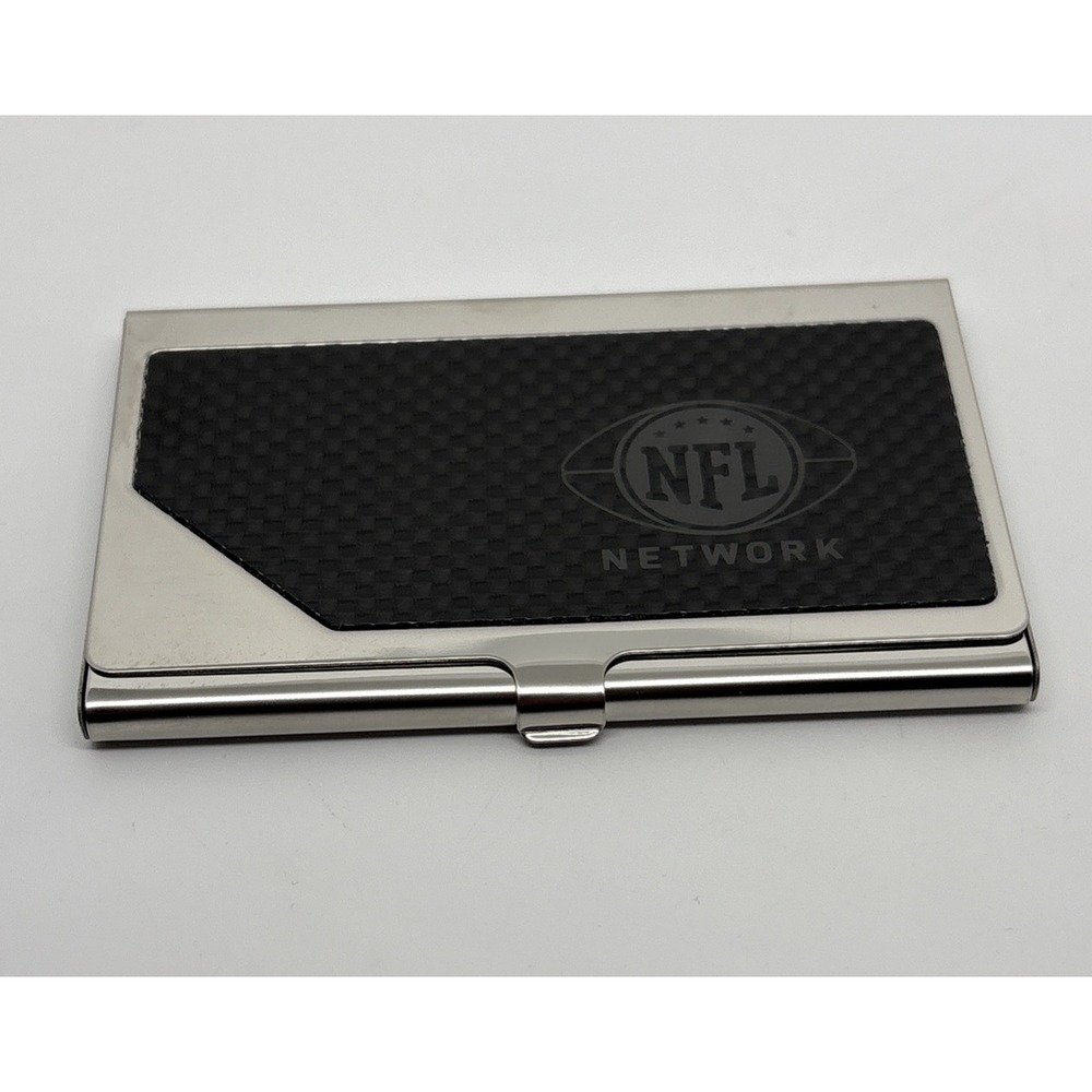 Unique Employee‎ NFL Network Business Card Holder Mirrored Clasp Shut